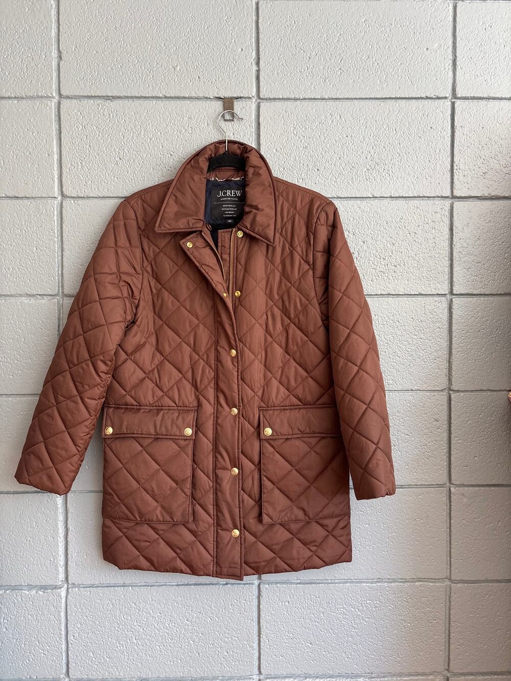J.Crew Heritage Quilted Barn Jacket with PrimaLoft in Roasted Cocoa size XS in
